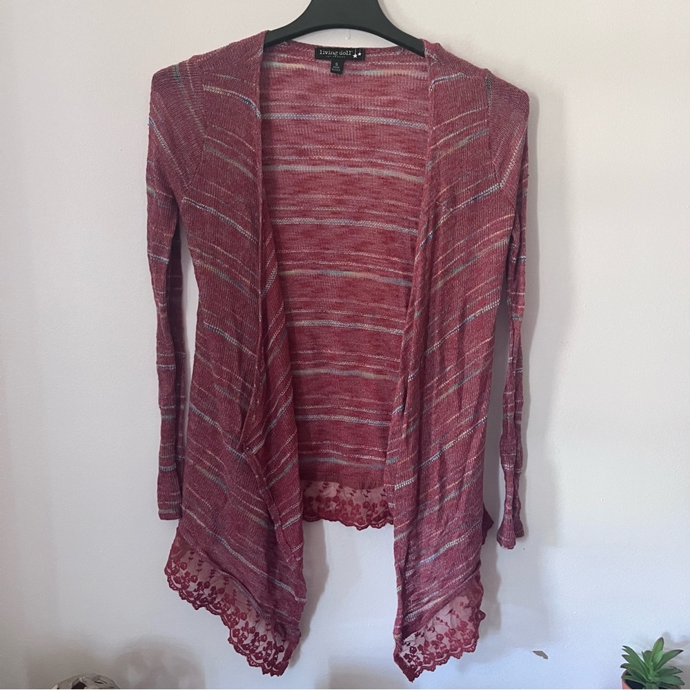 Red Living Doll Cardigan - Size S